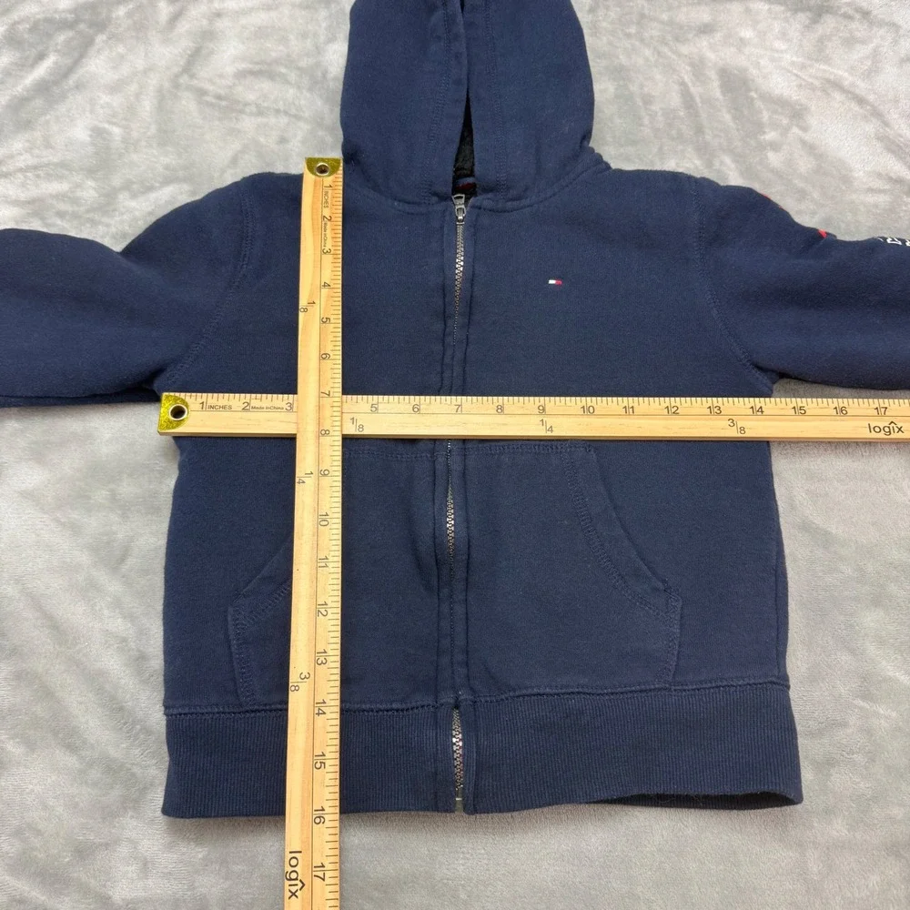 Tommy Hilfiger Jacket Size 5 Blue Sherpa Lined Hoodie Full Zip Kids‎